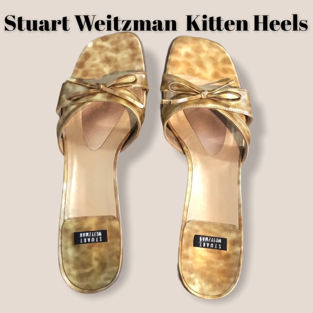 Stuart Wietzman Kitten Heel Sandals